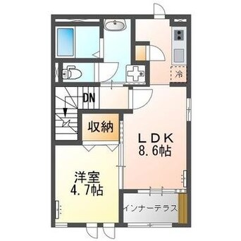 間取図 名鉄津島線･尾西線（須ケ口-弥富）/津島駅 徒歩9分 2階 築3年