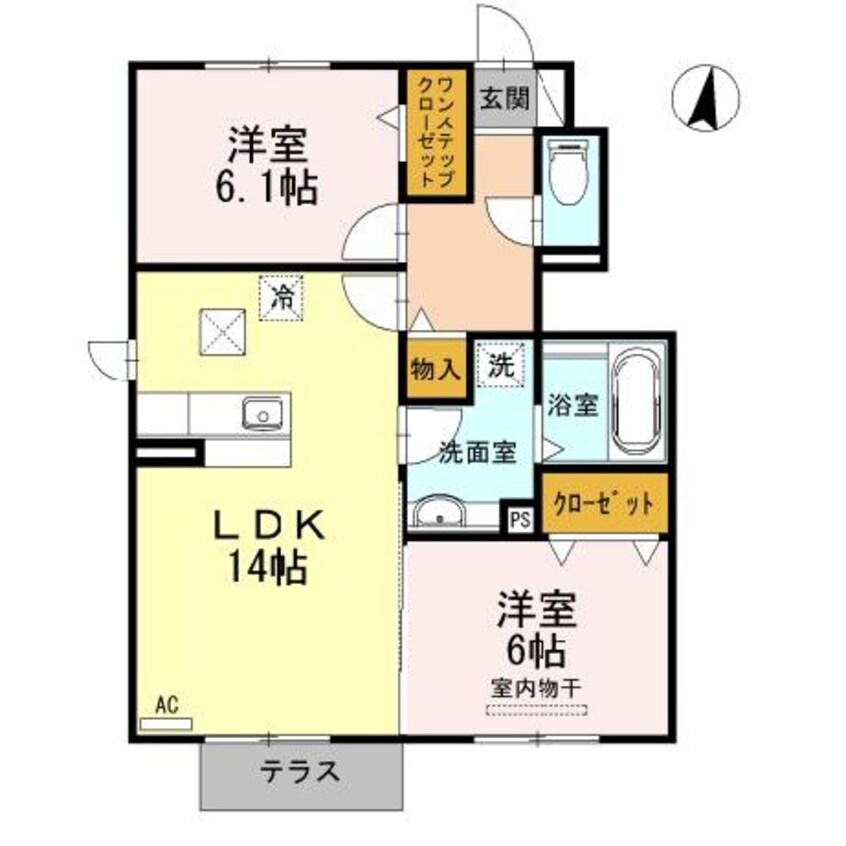 間取図 近鉄名古屋線/近鉄蟹江駅 徒歩20分 1階 築10年