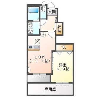 間取図 名鉄津島線･尾西線（須ケ口-弥富）/須ケ口駅 徒歩28分 1階 築4年