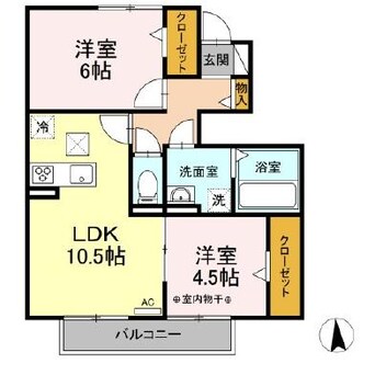 間取図 名古屋市営地下鉄東山線/中村公園駅 バス15分東条下車:停歩11分 1階 築2年