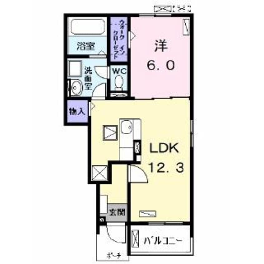 間取図 名鉄津島線･尾西線（須ケ口-弥富）/甚目寺駅 徒歩20分 1階 築2年