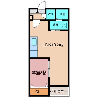 間取図 名鉄津島線･尾西線（須ケ口-弥富）/津島駅 徒歩8分 2階 築3年
