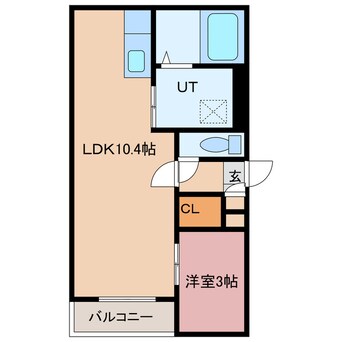 間取図 近鉄名古屋線/近鉄蟹江駅 徒歩9分 1階 築1年