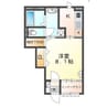 アベリア 1Kの間取り
