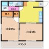 コーポゾンネ 2DKの間取り