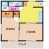 コーポゾンネ 2DKの間取り