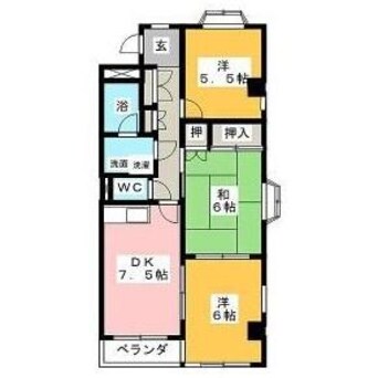 間取図 グランドヒルズ一番館（大治）