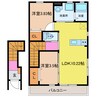 リーブルファイン鷹居 2LDKの間取り