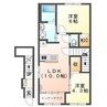 グランディール大治 2LDKの間取り