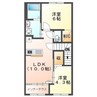 ルーエ大彦 2LDKの間取り