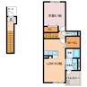 コンフォート 1LDKの間取り