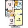 エルモ 2LDKの間取り