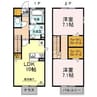 名鉄津島線･尾西線（須ケ口-弥富）/木田駅 徒歩9分 1-2階 築8年 2LDKの間取り