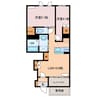グレイスシャトーⅡ 2LDKの間取り