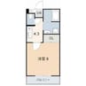 ミレージュAB 1Kの間取り