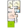 プランドール慶 2LDKの間取り