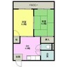 富吉ビル 2DKの間取り
