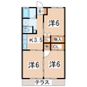 東北新幹線（東北地方）/郡山駅 バス:20分:停歩4分 1-2階 築40年 3Kの間取り
