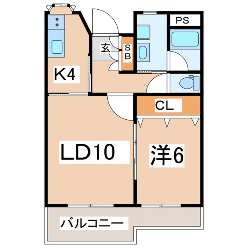 間取図 東北新幹線（東北地方）/郡山駅 徒歩50分 1階 築33年