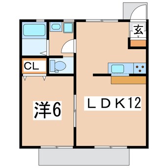 間取図 東北新幹線（東北地方）/郡山駅 バス21分大島下車:停歩15分 1階 築38年