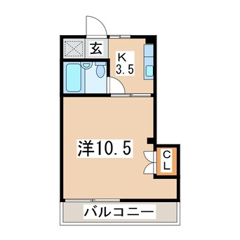 間取図 東北新幹線（東北地方）/郡山駅 バス23分島西下車:停歩2分 3階 築39年