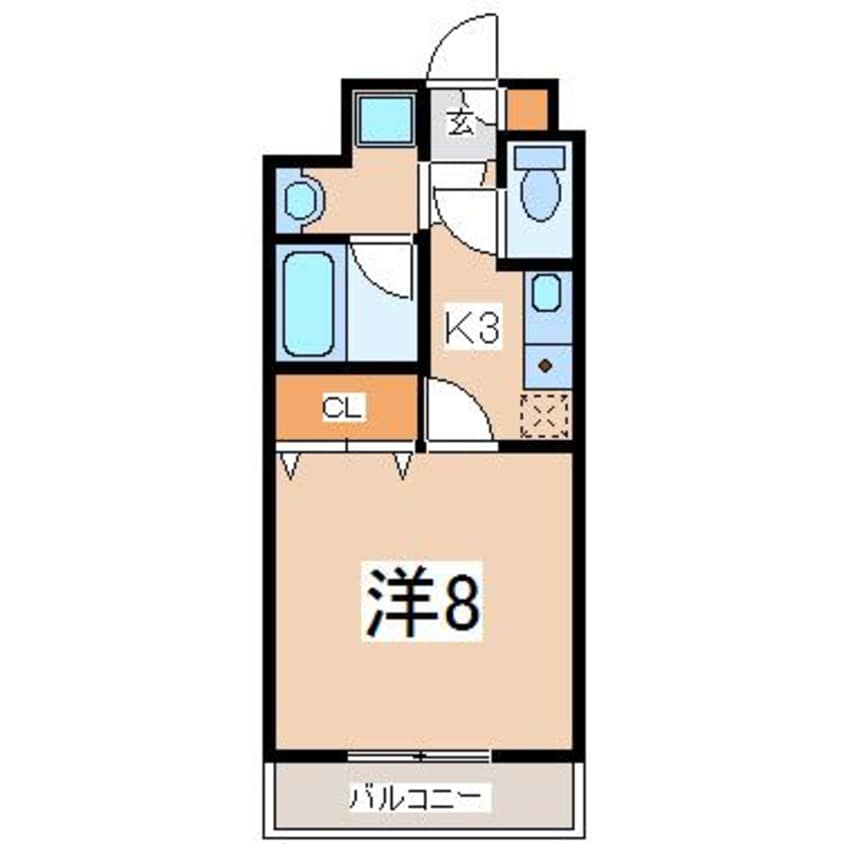 間取図 東北新幹線（東北地方）/郡山駅 バス20分島東下車:停歩3分 3階 築26年