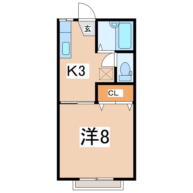 間取り図 東北本線/安積永盛駅 徒歩29分 1階 築34年
