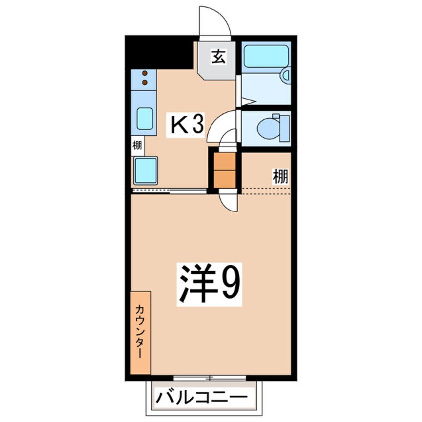 間取図 東北新幹線（東北地方）/郡山駅 バス14分第一中学校南下車:停歩2分 3階 築34年