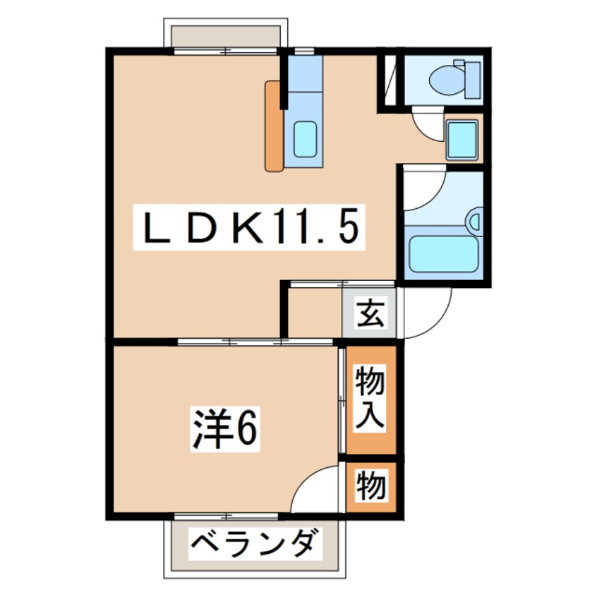 間取図 東北新幹線（東北地方）/郡山駅 バス27分柴宮団地下車:停歩5分 2階 築35年