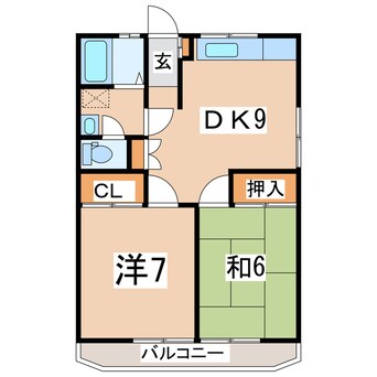 間取図 東北新幹線（東北地方）/郡山駅 バス19分成山公園前下車:停歩4分 1階 築37年