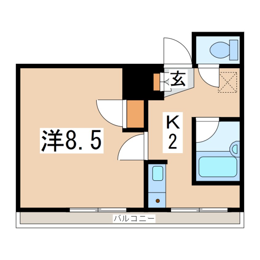 間取図 東北新幹線（東北地方）/郡山駅 バス17分安積高校下車:停歩5分 2階 築46年