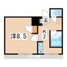 東北新幹線（東北地方）/郡山駅 バス:17分:停歩5分 2階 築47年 1Kの間取り