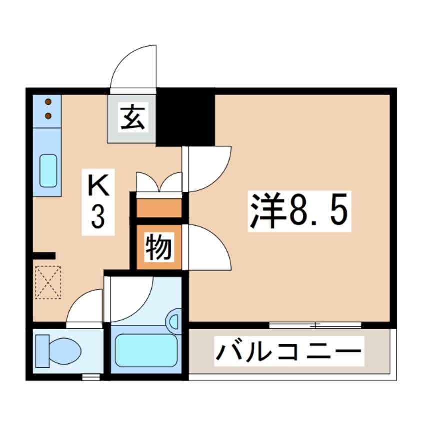 間取図 東北新幹線（東北地方）/郡山駅 バス17分安積高校下車:停歩5分 3階 築46年