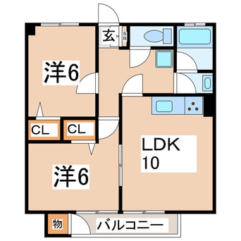 間取図 東北新幹線（東北地方）/郡山駅 バス17分郡山女子大学下車:停歩2分 3階 築50年