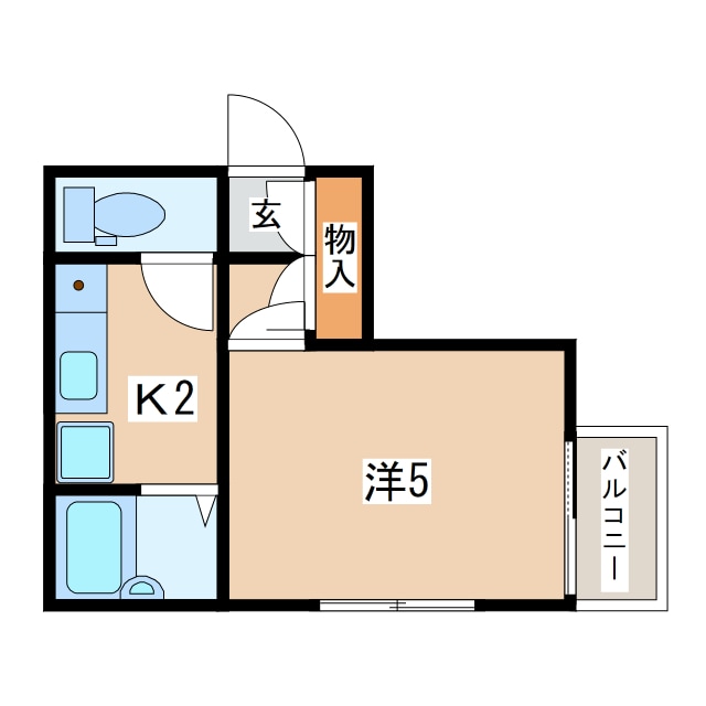 間取り図 東北本線/郡山駅 徒歩15分 1階 築37年