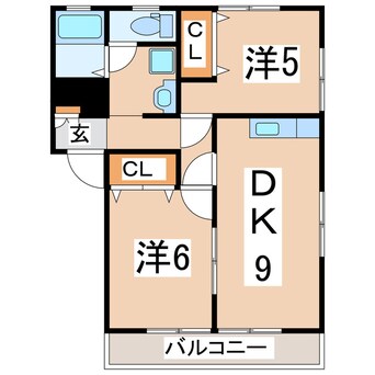 間取図 東北新幹線（東北地方）/郡山駅 バス30分針生下車:停歩11分 2階 築21年