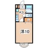 東北本線/郡山駅 徒歩22分 2階 築27年 1Kの間取り