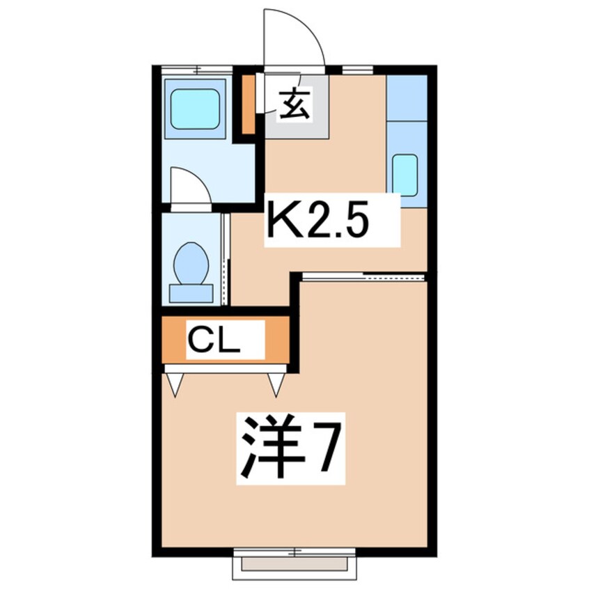 間取図 東北新幹線（東北地方）/郡山駅 バス23分希望ヶ丘入口下車:停歩1分 2階 築41年