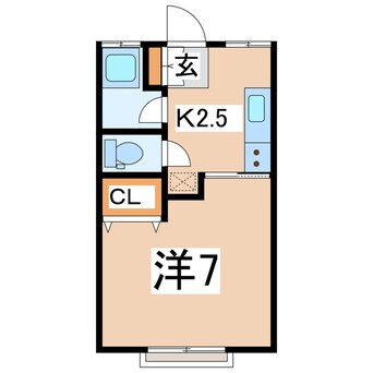 間取図 東北新幹線（東北地方）/郡山駅 バス23分希望ヶ丘入口下車:停歩1分 2階 築41年