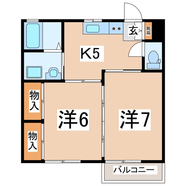 間取り図 東北新幹線（東北地方）/郡山駅 バス14分菜根1丁目下車:停歩9分 1階 築29年