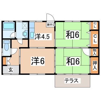 間取図 東北新幹線（東北地方）/郡山駅 バス25分御前下車:停歩10分 1階 築21年