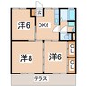 東北本線/郡山駅 バス:19分:停歩5分 1階 築38年 3DKの間取り