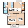 東北新幹線（東北地方）/郡山駅 バス:27分:停歩5分 2階 築45年 2LDKの間取り