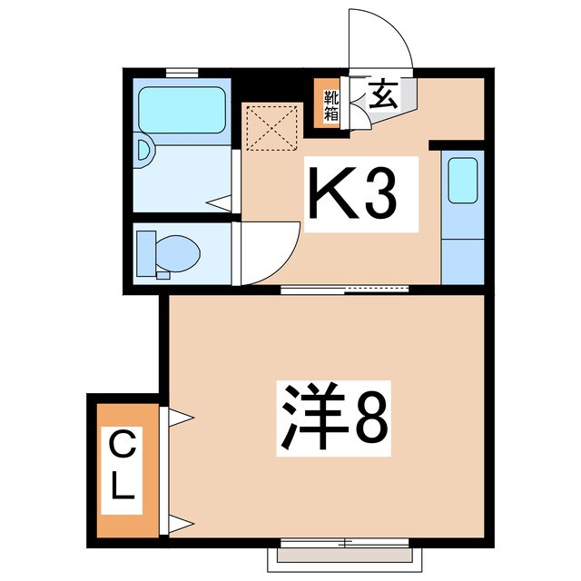 間取り図 東北新幹線（東北地方）/郡山駅 バス23分開成二丁目前下車:停歩2分 1階 築28年