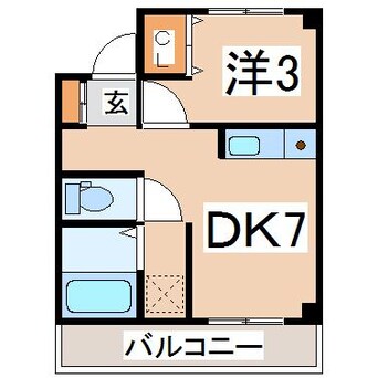 間取図 東北本線/郡山駅 徒歩22分 5階 築34年