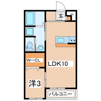 間取図 東北本線/郡山駅 バス11分疎水事務所下車:停歩3分 2階 築16年