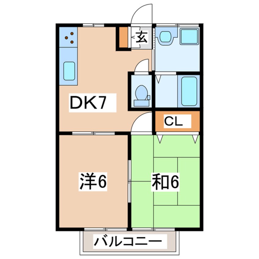 間取図 東北本線/郡山駅 バス27分柴宮団地下車:停歩8分 1階 築28年