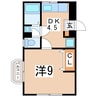 東北本線/安積永盛駅 徒歩9分 2階 築28年 1DKの間取り