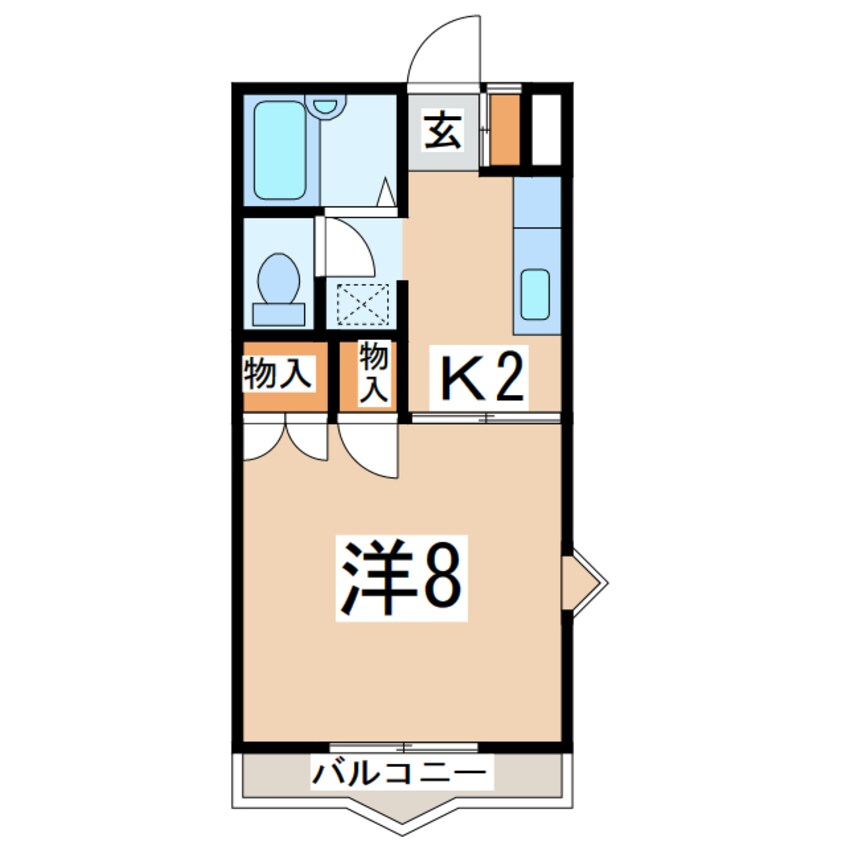 間取図 東北本線/郡山駅 バス18分名倉下車:停歩2分 2階 築29年