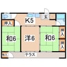 東北本線/安積永盛駅 徒歩38分 2階 築46年 3Kの間取り
